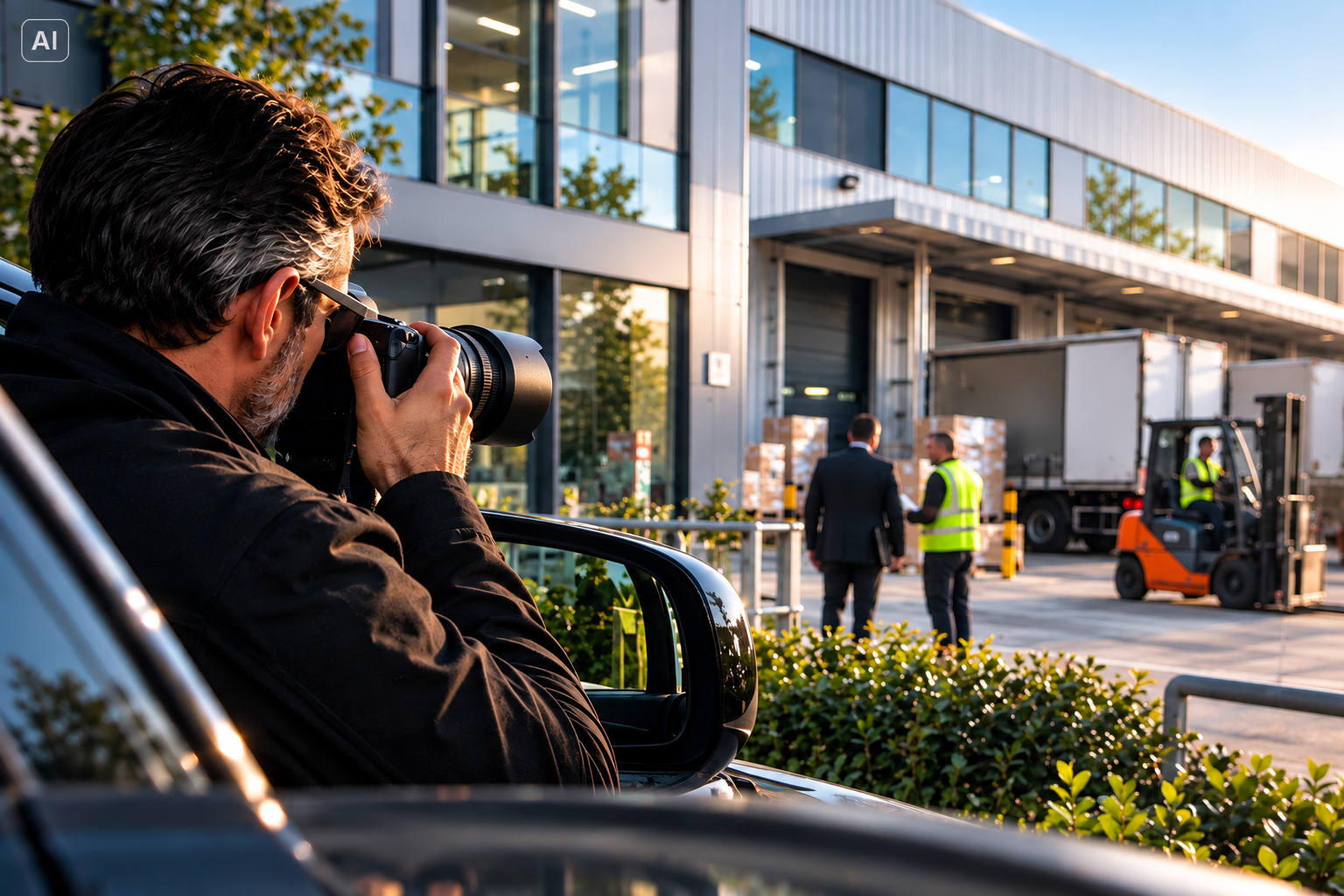 Observation an einem Logistikstandort als Symbol für Ermittlungen in Norddeutschland